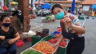 【巴厘岛旅行vlog】印尼市场：登巴萨巴东市场最大，食材种类超级多，停车还很方便哦pasar badung