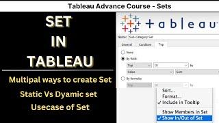 Sets with Usecase in Tableau - Video -2 | Tableau Advance Course | AllAboutDATA