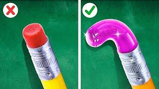 HOW TO SNEAK CANDIES INTO SCHOOL || DIY Edible School Supplies! Food Class Hacks by 123 GO!