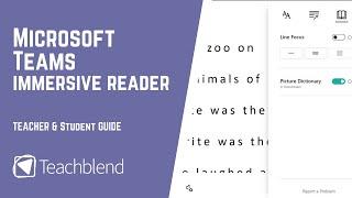 Microsoft Teams  Immersive Reader. Student & Teacher Guide, College & School Guide.