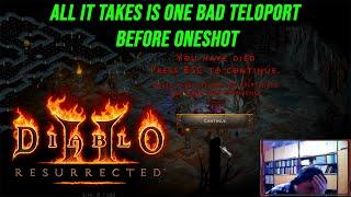 How You Should Not Teleport In Act 5 As A Sorceress On Hell Difficulty In Diablo 2 Resurrected