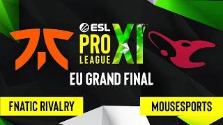 CS:GO - Fnatic Rivalry vs. mousesports [Mirage] Map 5 - ESL Pro League Season 11 - EU Grand Final