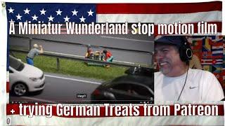 A Miniatur Wunderland stop motion film + trying German Treats from Patreon -  REACTION