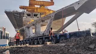 Segment lifting demonstration with fix winch