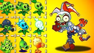 Pvz 2 & Pvz 3 Challenge - All PEA Plants vs Jester Zombie - Who Will Win?