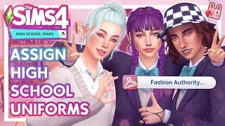 How To Assign Uniforms To ALL Students & Teachers!!  The Sims 4  Fashion Authority Mod Review