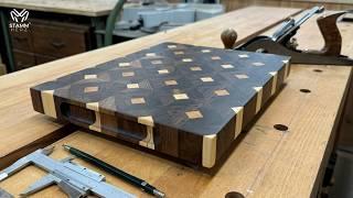 Woodworking: Creating a Cutting Board with an Elegant Diamond Pattern