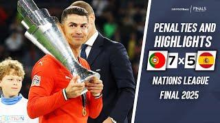 Portugal vs Spain 2-2 (PEN 5-3) - Highlights & All Goals - Nations League Final 2025