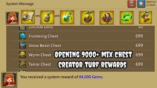 Opening 9000+ Chest  Creator Turf rewards Lords mobile