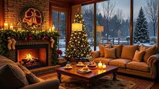 Cheerful Vibes on Christmas Ambience with Snowy Winter  Soft Jazz Piano Music for Perfect Holiday