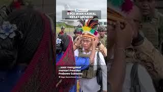 9 Polwan Kawal Ketat Menkeu dan Menhan di Daerah Rawan Konflik Nduga Papua, Tenteng Senjata Lengkap