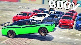 GTA 5 COPS & ROBBERS - 15 Копов зажимают в коробку Dodge из Форсажа!