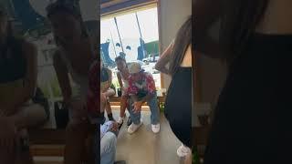 Woman stared down by Justin Bieber after spilling coffee