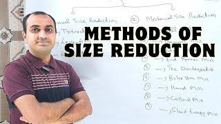 Methods Of Size Reduction | Manual & Mechanical Methods Of Size Reduction