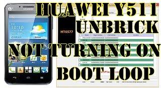 FIx Huawei y511-u10 Not turning on, Boot loop and stuck on boot logo- SP flash tool