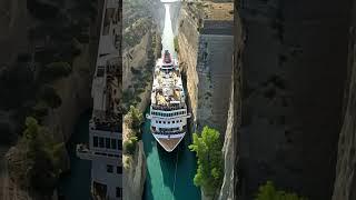 The Corinth Canal in Greece is an extraordinary engineering achievement #nature #wonderland #greece