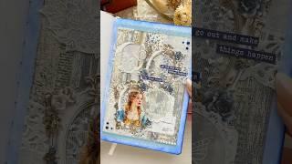 ASMR Blue Journaling#journalwithme #scrapbooking #journaling