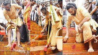 Deputy CM Pawan Kalyan Cleaning Vijayawada Kanaka Durga Temple Steps | Janasena | News Buzz