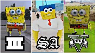 Evolution of SpongeBob SquarePants in GTA Games | When SpongeBob Visited Every GTA | 2001-2020 |