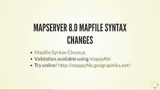 FOSS4G 2022 | State of MapServer 2022