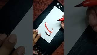 Two ways to add colour in Calligraphy letter d || part 4 #diywithritz #calligraphy #shorts #art