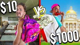 Back To School Budget Challenge! *$10 VS $1,000*