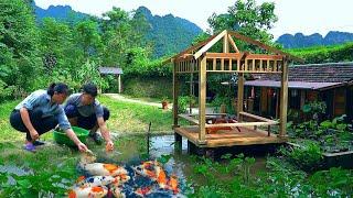 FULL VIDEO: 35 Days Active Journey Building a New Wooden CABIN. Together Earn Money to Buy Materials