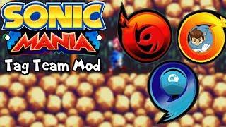 Sonic Mania Mods | Sonic Tag Team Mod Ft. DaveAce & Knuckles Channel 3 & Knuckles (1080p/60fps)