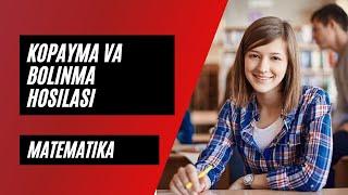 Matematika. Mavzu: Hosila. Ko'paytmaning va Bo'linmaning hosilasi