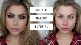 NEW YEARS EVE makeup | Wearable Glitter Makeup Tutorial | beeisforbeeauty