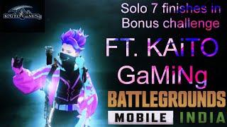 Solo 7 finishes in Bonus challenge FT. KAiTO GaMiNg #bgmi #bonuschallengebgmi #battlegroundsmobile