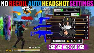 All Gun Headshot Sensitivity Setting After New OB49 Update | Free Fire Max Auto Headshot Sensitivity