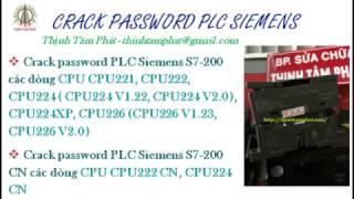 Crack password PLC Siemens S7-200, PLC S7-300, PLC S7-1200, PLC S7-1500, PLC LOGO, PLC S7-200 Smart