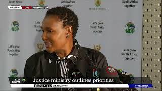 Justice ministry outlines its priorities : Thembi Nkadimeng