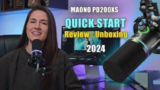 Maono PD200XS USB/XLR Microphone Quick Start / Review and Unboxing (2024)