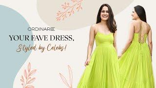 Celebrity Styling Tips For Slime Green Backless Dress | Ordinaree