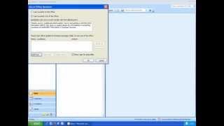 setting up out of office in Outlook 2007