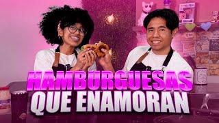 COCINANDO HAMBURGUESAS DE CORAZON