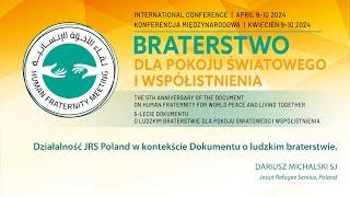 Dariusz Michalski SJ: Działalność JRS Poland w kontekście Dokumentu o ludzkim braterstwie.