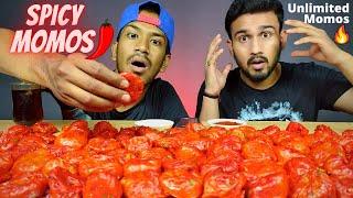 Subscriber Ki Demand Pe SPICY MOMOS CHALLENGE | Food challenge | Street Food Challenge | Foodie VR