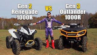 Can Am Gen 3 Outlander 1000R vs Gen 2 Renegade 1000R Shootout