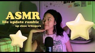 ASMR// I MOVED!!! Rambling update, up-close whispers, mic brushing/tapping