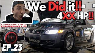 Turbo 8th Gen Honda Civic Breaks 400hp!! (Dyno Pulls)