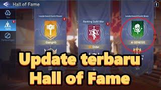 Update Hall of fame di akun gamer tenan - Mobile legends adventure