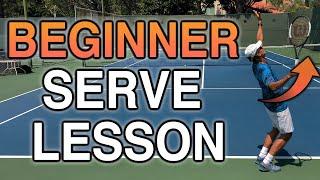 Beginner Lesson | How To Hit A Serve In Tennis For Beginners Step By Step