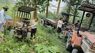 The girl went to buy a tractor from the Thao family to restore it and use it for hire.- repair girl