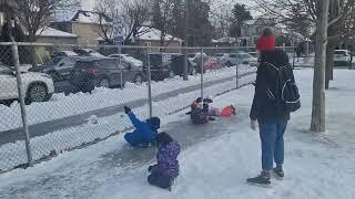 Ice Skating#canada #snow#kindergarten #happy #kids #snow #skating