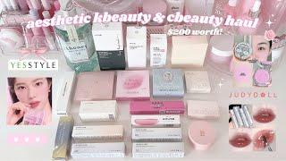 aesthetic kbeauty & cbeauty haul  $200 worth | yesstyle, flower knows, judydoll etc. 