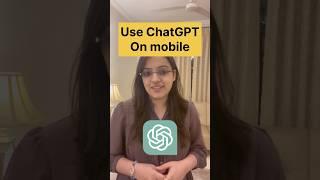 How to use ChatGPT in mobile for beginners in Hindi | Ritika AI #chatgpt  #shorts  #ai