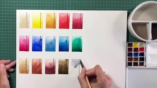 Paint out of the Ultimate Mixing Set using Daniel Smith watercolours